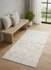 2' X 5' Ivory Abstract Area Rug