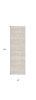 2' X 8' Ivory Distressed Ikat Pattern Runner Rug