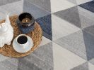 2' X 13' Navy Blue Geometric Diamond Runner Rug