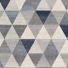 2' X 13' Navy Blue Geometric Diamond Runner Rug