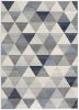 2' X 5' Navy Blue Geometric Diamond Area Rug