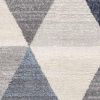 2' X 8' Navy Blue Geometric Diamond Runner Rug