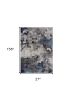 2' X 13' Navy Blue Cobblestone Pattern Runner Rug
