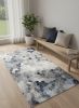2' X 5' Navy Blue Cobblestone Pattern Area Rug