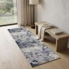 2' X 6' Navy Geometric Area Rug