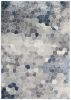 8' X 11' Navy Blue Cobblestone Pattern Area Rug