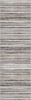 2' X 13' Blue And Beige Distressed Stripes Runner Rug