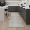 2' X 8' Modern Gray Distressed Runner Rug