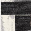 5' X 8' Gray Black and Brown Abstract Geometric Area Rug