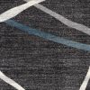 4' X 6' Distressed Black And Gray Abstract Area Rug