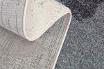 4' X 6' White And Blue Abstract Strokes Area Rug