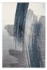 4' X 6' White And Blue Abstract Strokes Area Rug