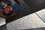 5' X 7' Grey Blue Geometric Area Rug