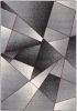 5' X 7' Grey Red Geometric Area Rug
