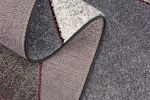 5' X 7' Grey Red Geometric Area Rug