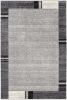 4' X 6' Gray Modern Bordered Area Rug