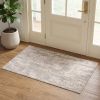 3' X 5' Gray Abstract Dhurrie Area Rug