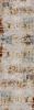 10' Ivory and Gold Abstract Runner Rug