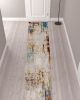 13' Runner Beige And Ivory Abstract Runner Rug