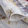 8' Beige And Ivory Abstract Runner Rug