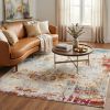 8' X 11' Beige Abstract Area Rug