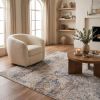 4' X 6' Beige Abstract Printed Area Rug