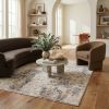 4' X 6' Beige Abstract Printed Area Rug