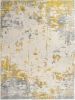 4' X 6' Gold Abstract Dhurrie Area Rug