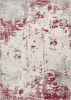 5' X 7' Red Abstract Dhurrie Area Rug