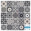 8" X 8" Black White And Tan Peel And Stick Removable Tiles