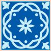 7" X 7" Dark And Light Blue Mosaic Peel And Stick Removable Tiles