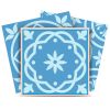 7" X 7" Ocean Blue Mosaic Peel And Stick Removable Tiles