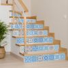 8" X 8" Ocean Blue Mosaic Peel And Stick Removable Tiles
