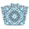6" X 6" Baby Blue And Peach Mosaic Peel And Stick Removable Tiles
