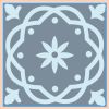 6" X 6" Baby Blue And Peach Mosaic Peel And Stick Removable Tiles