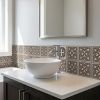 8" X 8" Espresso Brown Mosaic Peel And Stick Removable Tiles