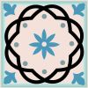 4" X 4" Sky Bluemosaic Peel And Stick Removable Tiles