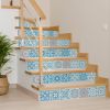 6" X 6" Sky Blue Mosaic Peel And Stick Removable Tiles