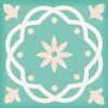 6" X 6" Aquamarine Mosaic Peel And Stick Removable Tiles