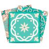 6" X 6" Aquamarine Mosaic Peel And Stick Removable Tiles