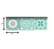 7" X 7" Aquamarine Mosaic Peel And Stick Removable Tiles