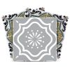 7" X 7" Vintage Sage Medallion Peel And Stick Removable Tiles