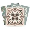 5" X 5" Vintage Sage Mosaic Peel And Stick Removable Tiles
