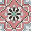 7" X 7" Vintage Green And Taupe Mosaic Peel And Stick Removable Tiles