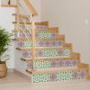 8" X 8" Vintage Green And Taupe Mosaic Peel And Stick Removable Tiles