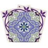 6" X 6" Vintage Purple And Taupe Mosaic Peel And Stick Removable Tiles