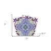 7" X 7" Vintage Purple And Taupe Mosaic Peel And Stick Removable Tiles