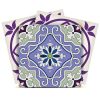 8" X 8" Vintage Purple And Taupe Mosaic Peel And Stick Removable Tiles