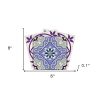 8" X 8" Vintage Purple And Taupe Mosaic Peel And Stick Removable Tiles