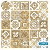 5" X 5" Vintage Brown And White Peel And Stick Removable Tiles